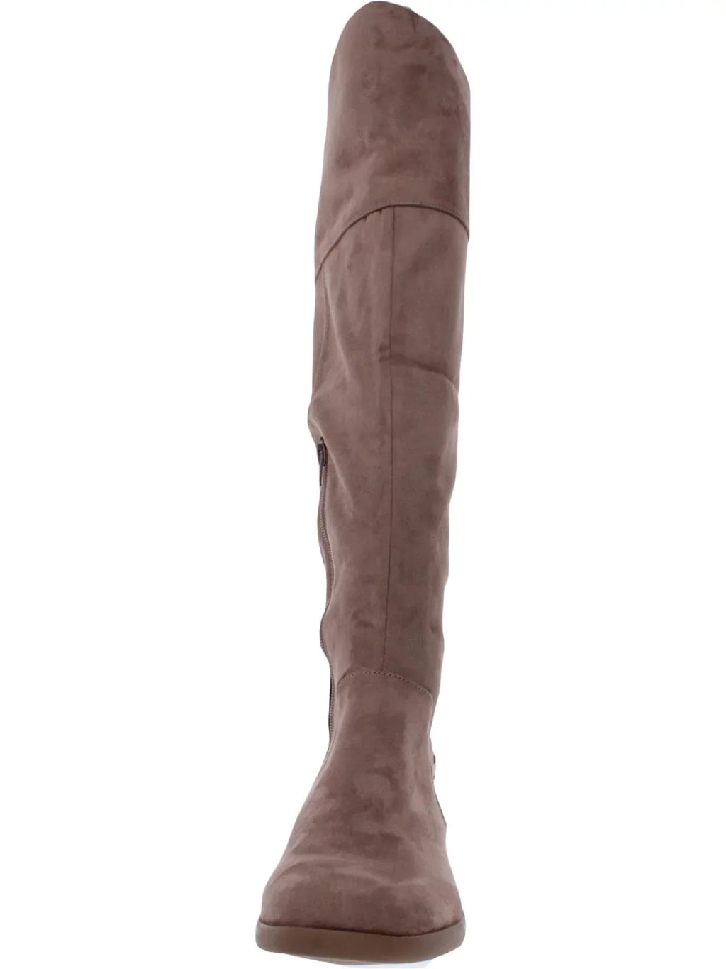 Round Slip Boots Zipper COMPANY Resistant Beige STYLE Dress Toe Womens M Lessah Shoes 6 &