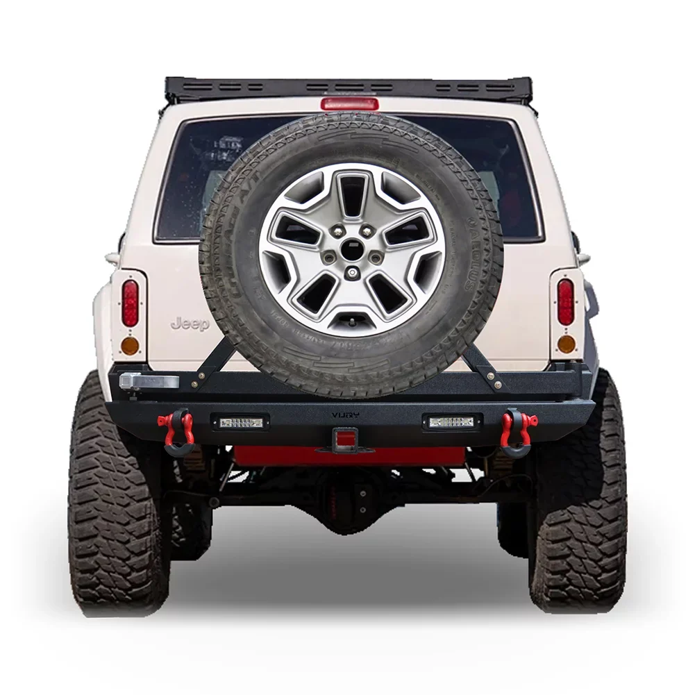 Jeep Ronghui Rear Steel 1984-2001 For Carrier Bumper Cherokee Lights & W/Spare XJ Tire