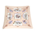 Hermes Beige Pre-Owned Horse Carre Scarf HERMES Pink (Fair) Pattern Pleated
