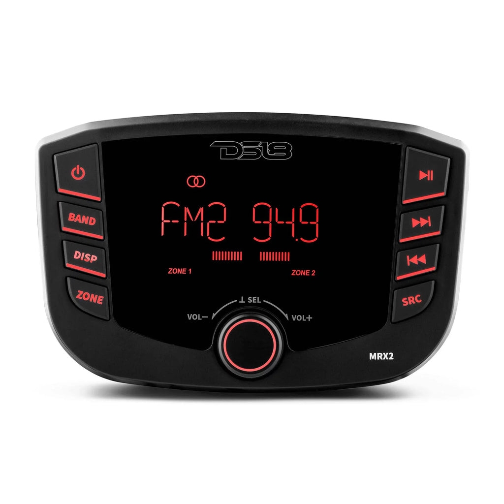 with DS18 Marine Bluetooth Round Zones, Lights, and MRX2 RGB 2 Headunit HYDRO