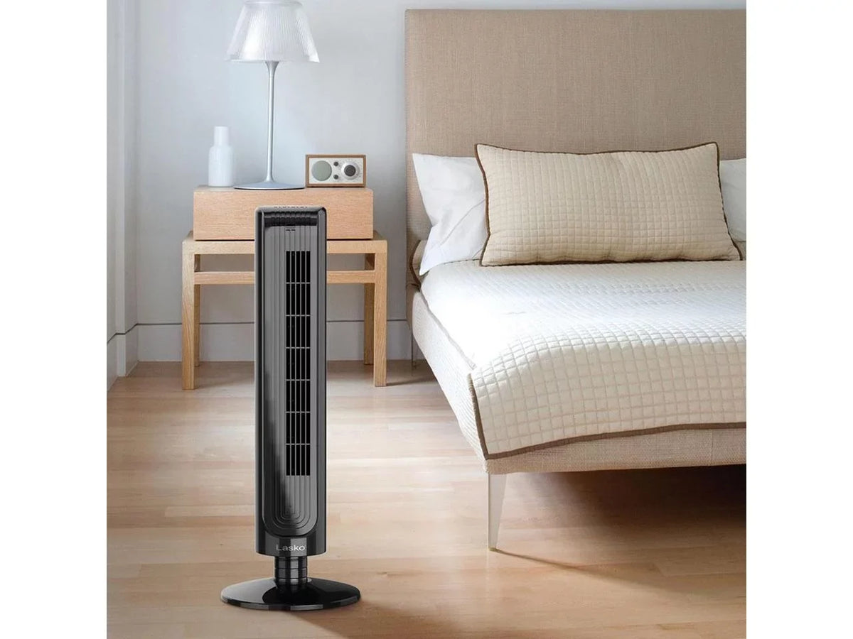 Inch Portable Remote Fan Speed Lasko with 3 32 Oscillating Tower Slim