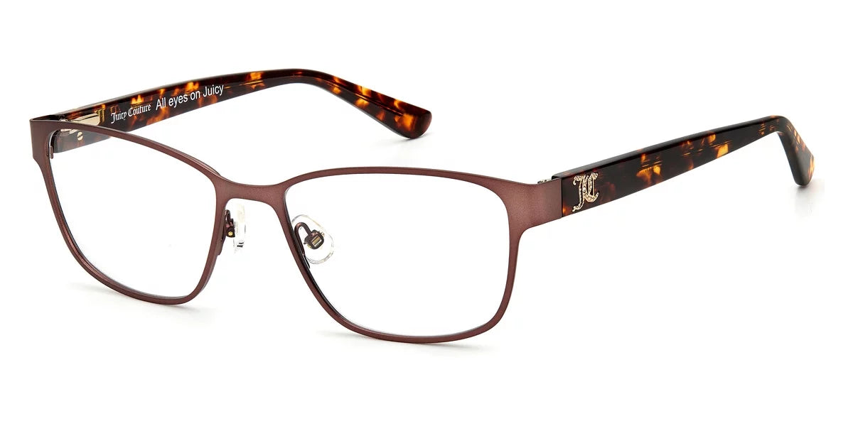 Matte 210 Brown Juicy Rectangular Couture Rim Full Eyeglasses