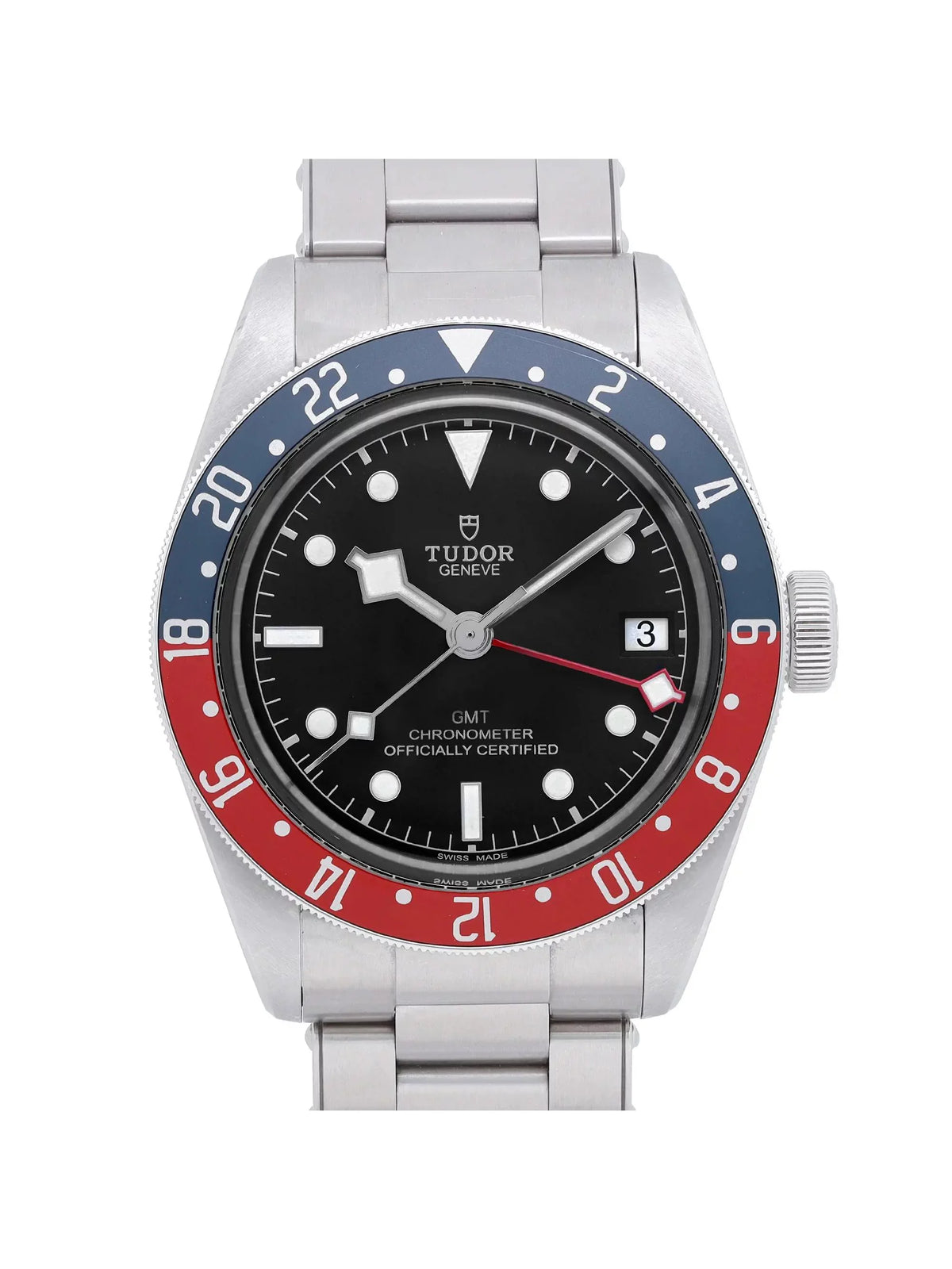 Tudor Bay Heritage Watch Black Mens 79830RB Automatic Steel Dial Black GMT