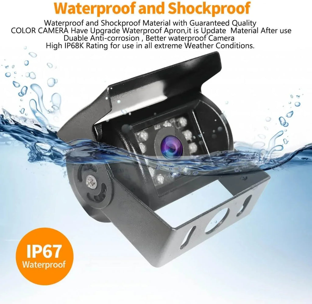 Camera Night Bus View IP68 with Waterproof Rear Vision, Truck Backup Reverse Parking Backup Car 18 for IR Camera