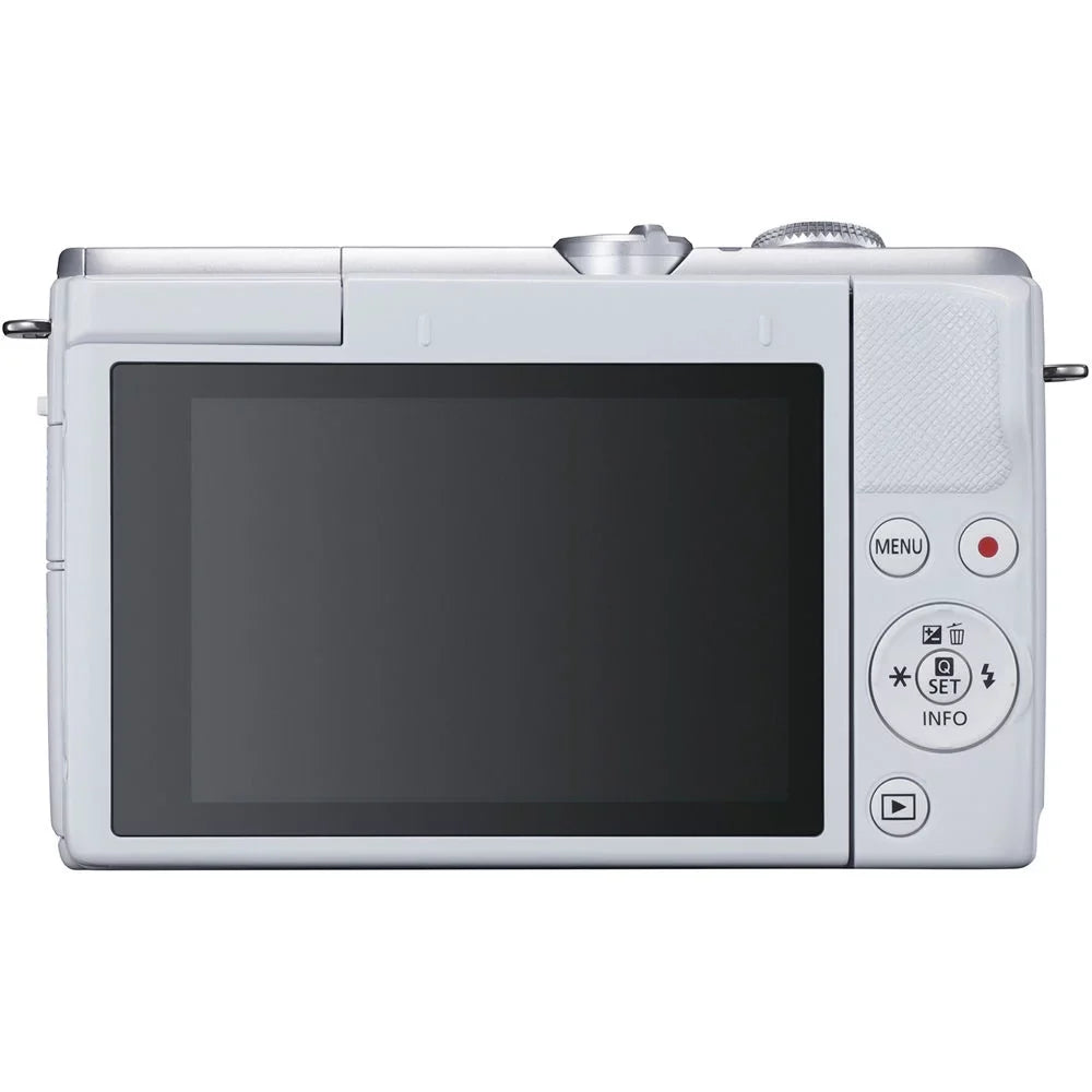 Camera Flex Canon + + Mirrorless + EOS + Kit Strap Cleaning + + Cap Card + Keeper (White) M200 Case with Memory Reader (3700C009) + Card Memory Lens 15-45mm Tripod Hand Wallet 64GB