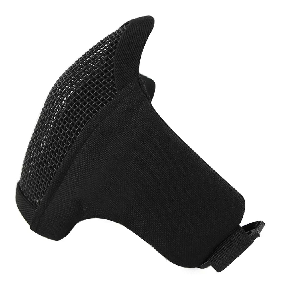 Face Lower Comfortable Black Foldable Adjustable Half Unisex Prop Mask Protective Paintball Wosport
