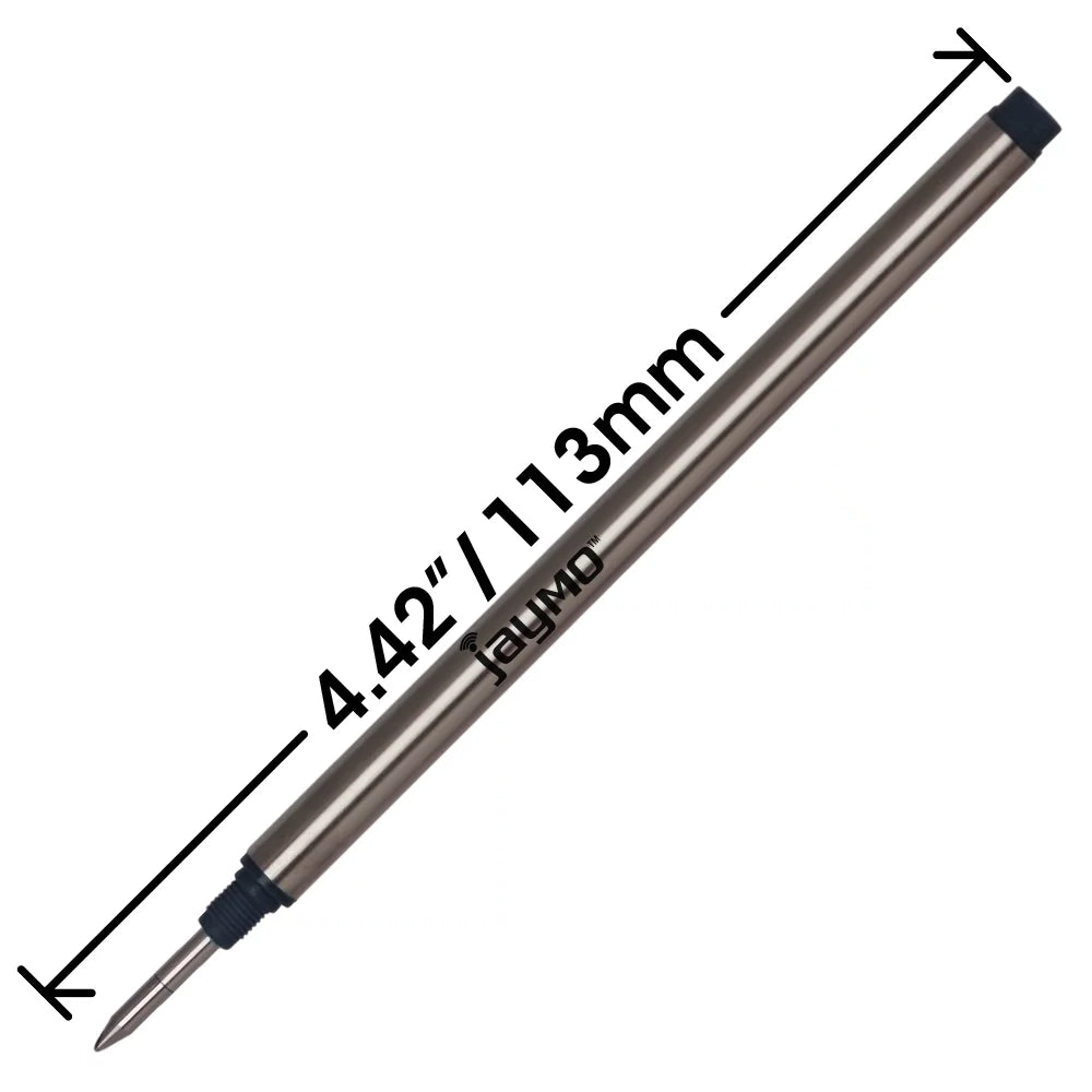Pen Replacement 105158/105159 - 4.44 / Blue 113 in - + 6 Montblanc mm Measures 6 - Rollerball Jaymo Refill Black for Long