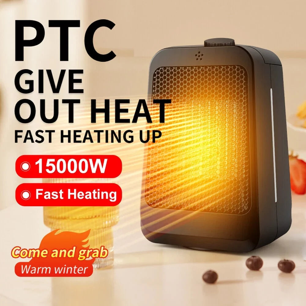 3 Heater Portable - Warm Keep Black Modes - Adjustable Heater Anywhere Office JahyShow Space Home - Thermostat, and