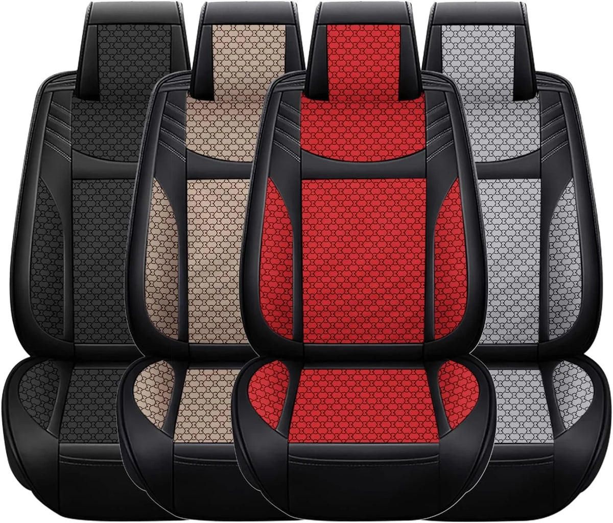 Fit Set Wheel Accessories Seat Seat Automotive Leather ci,same Guc Luxury 5 Trucks, and Included(Gray) Covers Pillows SUV & Full Pick-up Covers KABUQI high-end Cars model Seat Steering for Cover