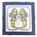 White (Like 45 GALA bridle) New) Scarf Hermes Carre Muffler (ceremonial de Silk HERMES Pre-Owned 100% BRIDES Blue x