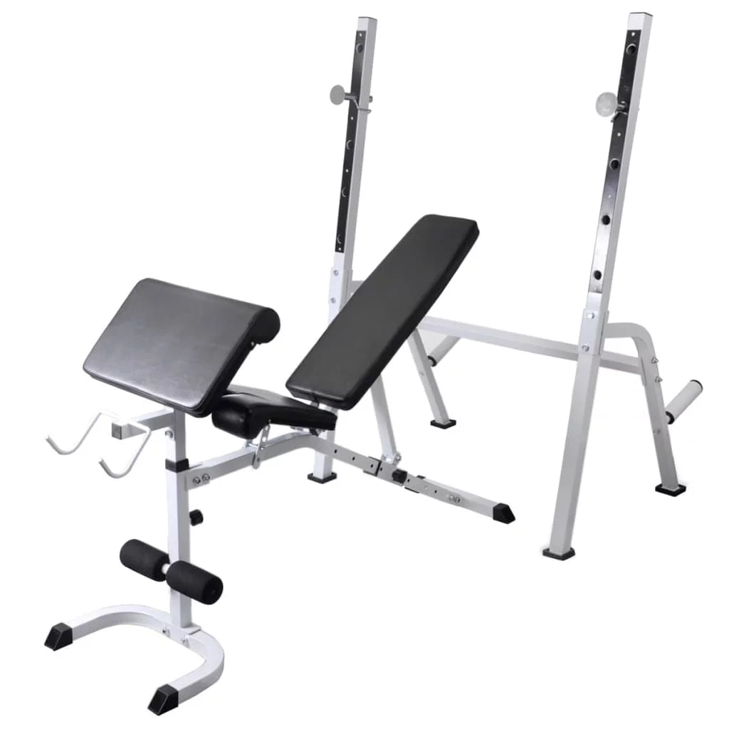 with Bench Dumbbell Rack; 264.6 Barbell Set and vidaXL Workout Weight lb