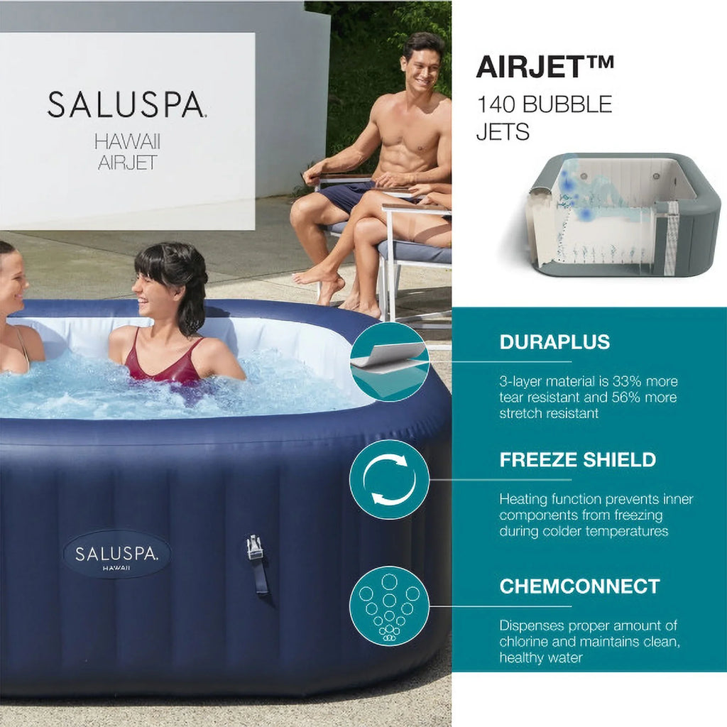 SaluSpa Hot Hawaii Bestway Pool SaluSpa AirJet Seat Bestway Tub w/4