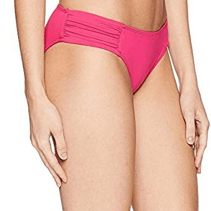 Ralph US Side Lauren PASSIONFRUIT Tab Shirred Hipster Swim Bottom, 16