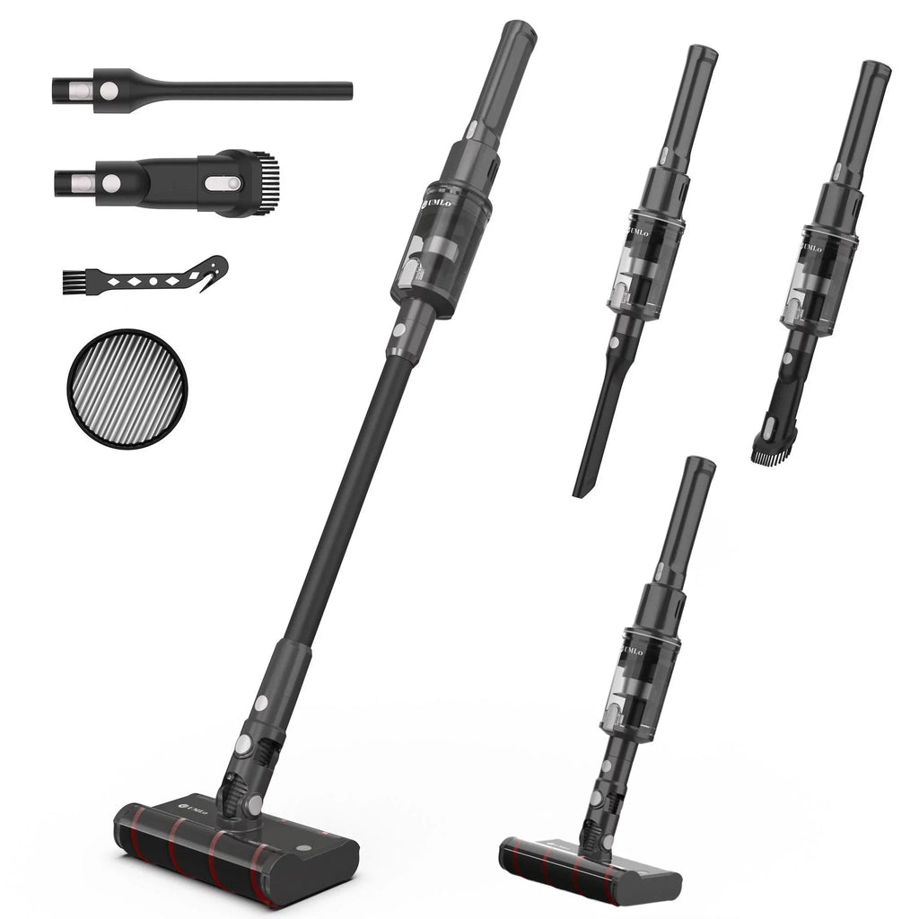 Head, Cleaner Cleaner Roller 22kPa Cordless 6-in-1 Car Sofa up to for 40Mins Floor Soft Vacuum Directional Runtime Powerful Home Hardwood Umlo Vacuum,Lightweight Handheld Double Brush Vacuum