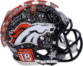 '- Helmet - Authentic Certified Charles Broncos Fazzino Fanatics - Hand Peyton by B703374 Denver Artist Manning Autographed Mini Painted