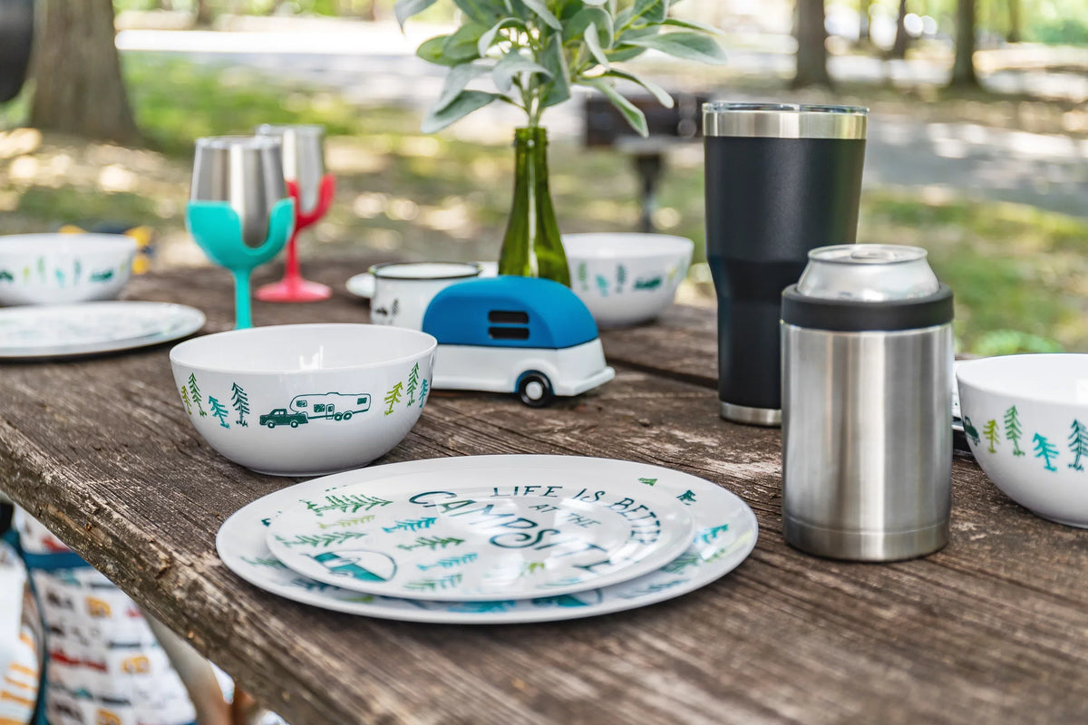 a Camco Stems, and 18/8 at Grade Campsite (53068) Life Comes 4 Tumblers Removable in Construction, is Size Insulated | Steel Features a Wine the Kitchen Colorful Stainless Better Vacuum 8oz