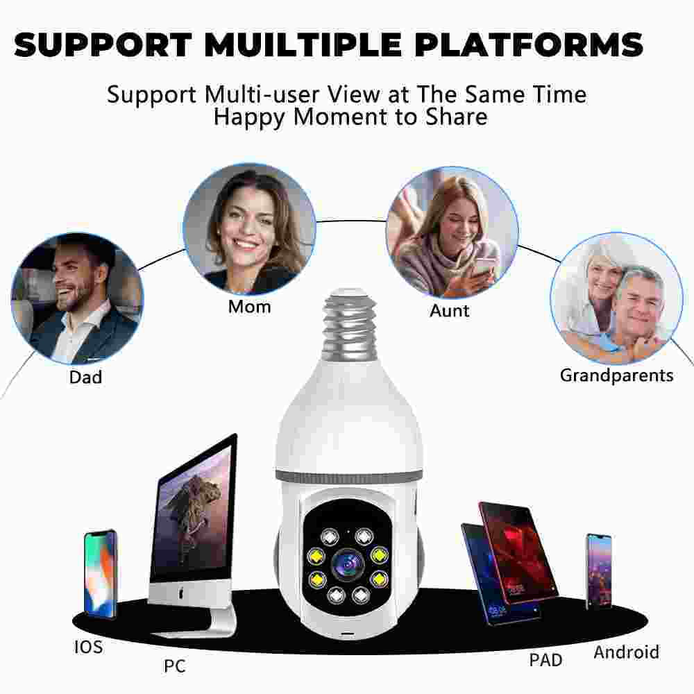 with Camera, Security Motion Bulb Cameras WiFi Vision Kepeak Home Detection, Clear