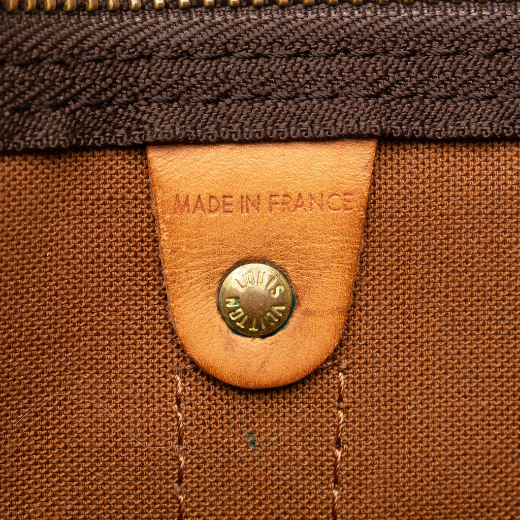 Travel Vuitton Keepall Unisex Brown WeekenderBag (Good) 50 Pre-Owned Bag Monogram Canvas Louis Authenticated