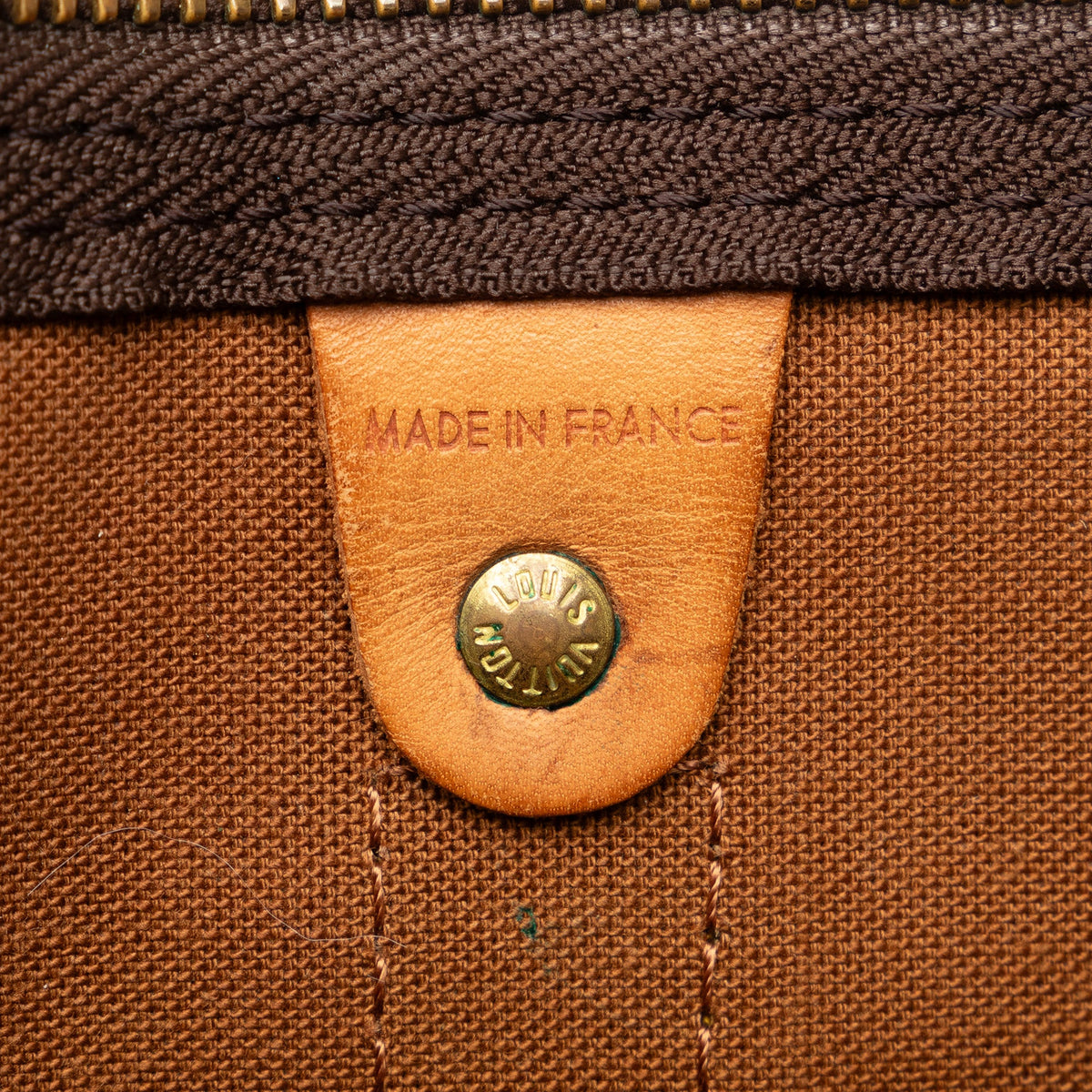 Travel Vuitton Keepall Unisex Brown WeekenderBag (Good) 50 Pre-Owned Bag Monogram Canvas Louis Authenticated