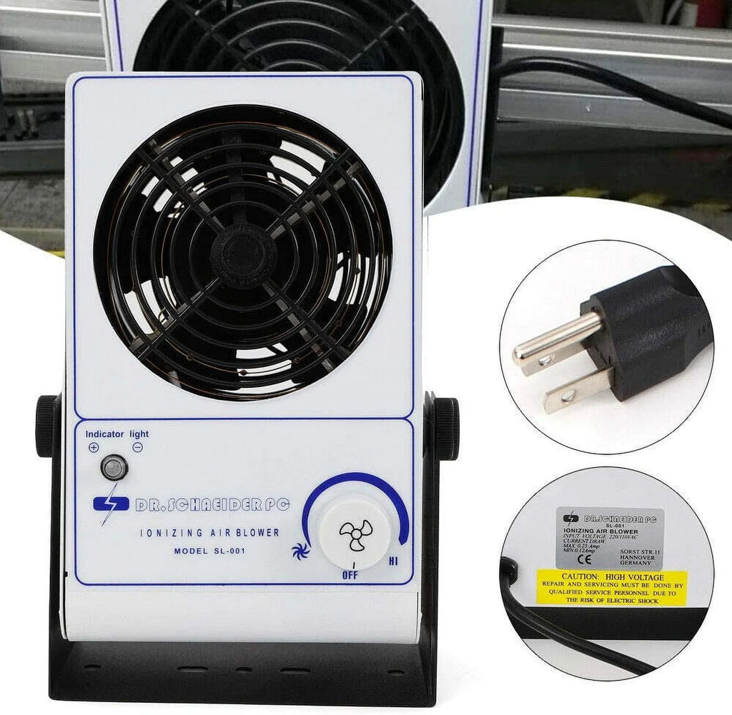 Static Air Eliminator Anti-Static OUKANING Ion Blower Ionizer Fan Ionizing 110V Discharge