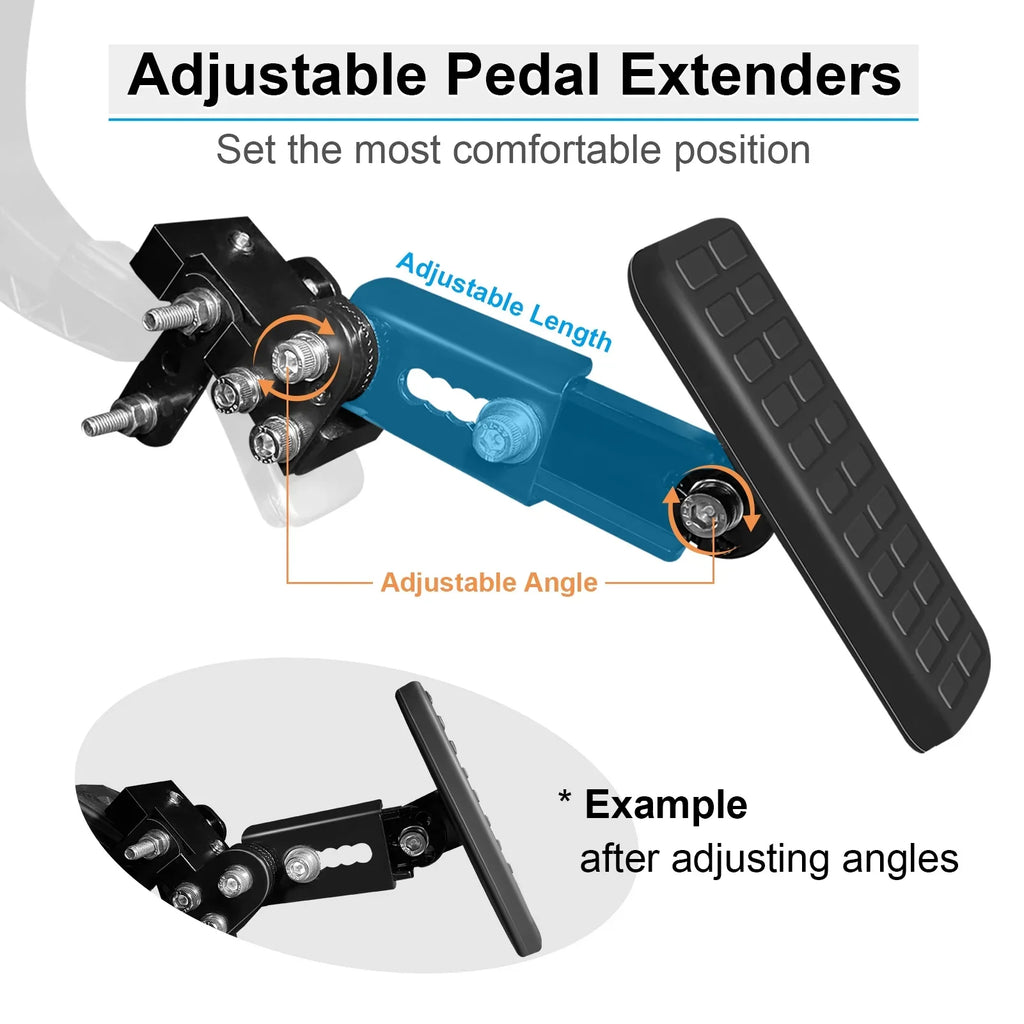 People Extenders Black Length Pedal Angle, Short and DriFeez Brake Drivers and for Adjustable Driving Cars Gas