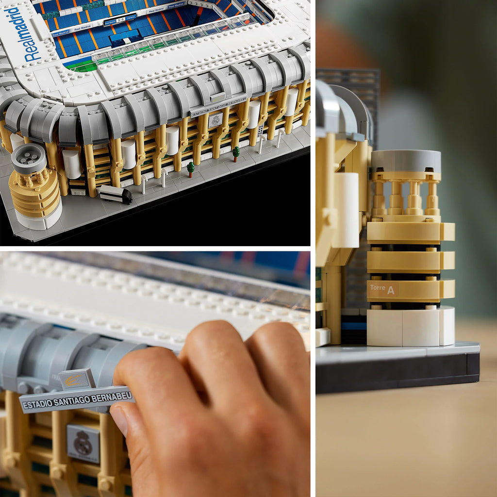 10299 - Kit and Building Building Bernabéu and Field Collectible Idea Piece, Office LEGO Madrid Santiago Real for Gift Sports Fans Set Model Great Adults, Decor Stadium Icons Soccer for Home