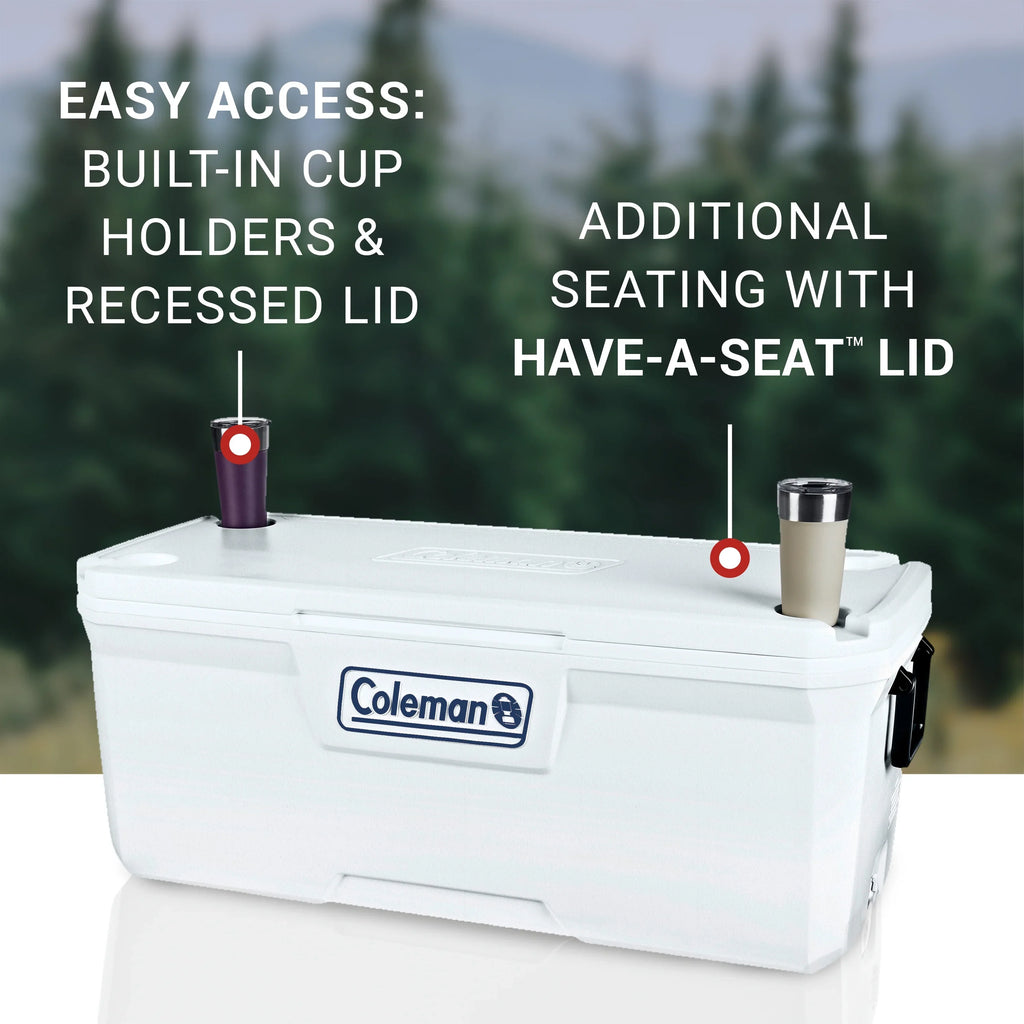 Coleman Cooler, Hard Sided 150 Ice Chest qt. White