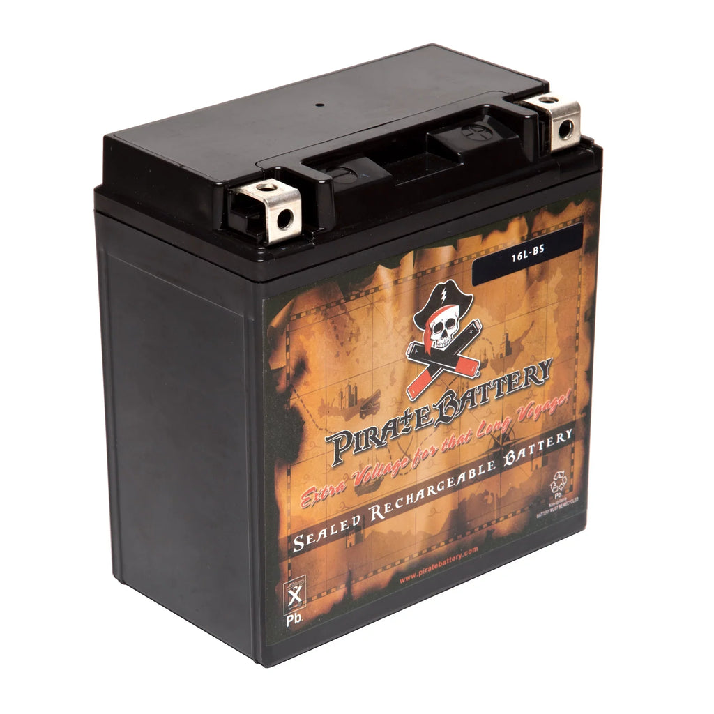 for Kawasaki YTX16L-BS Volt,14 Battery 1987 Pirate Ah, (16L-BS Jf650 230 Jet X2 CCA) 12 650cc Battery Ski