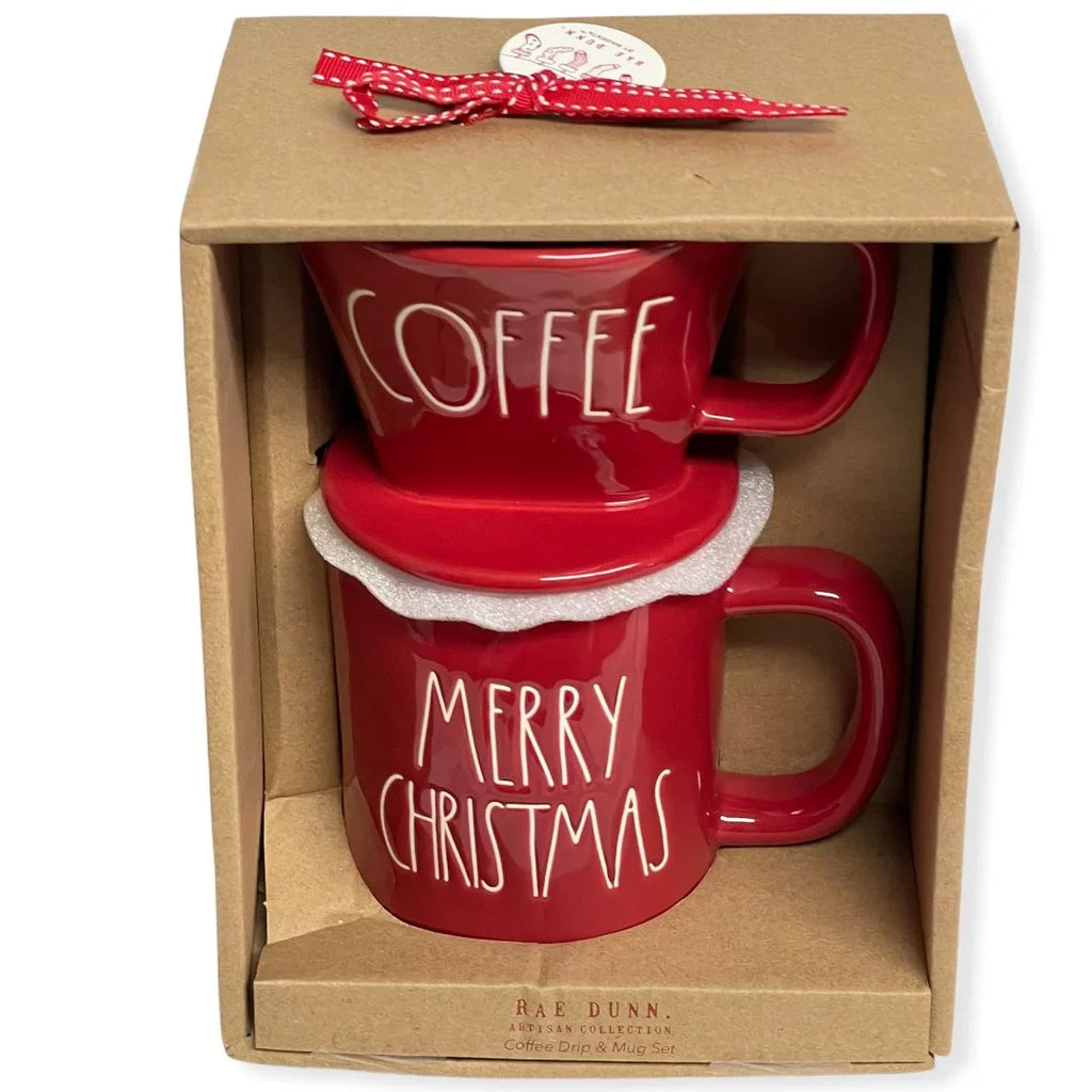 Rae Drip Coffee Pour CHRISTMAS Dunn Mug Over MERRY Set Gift