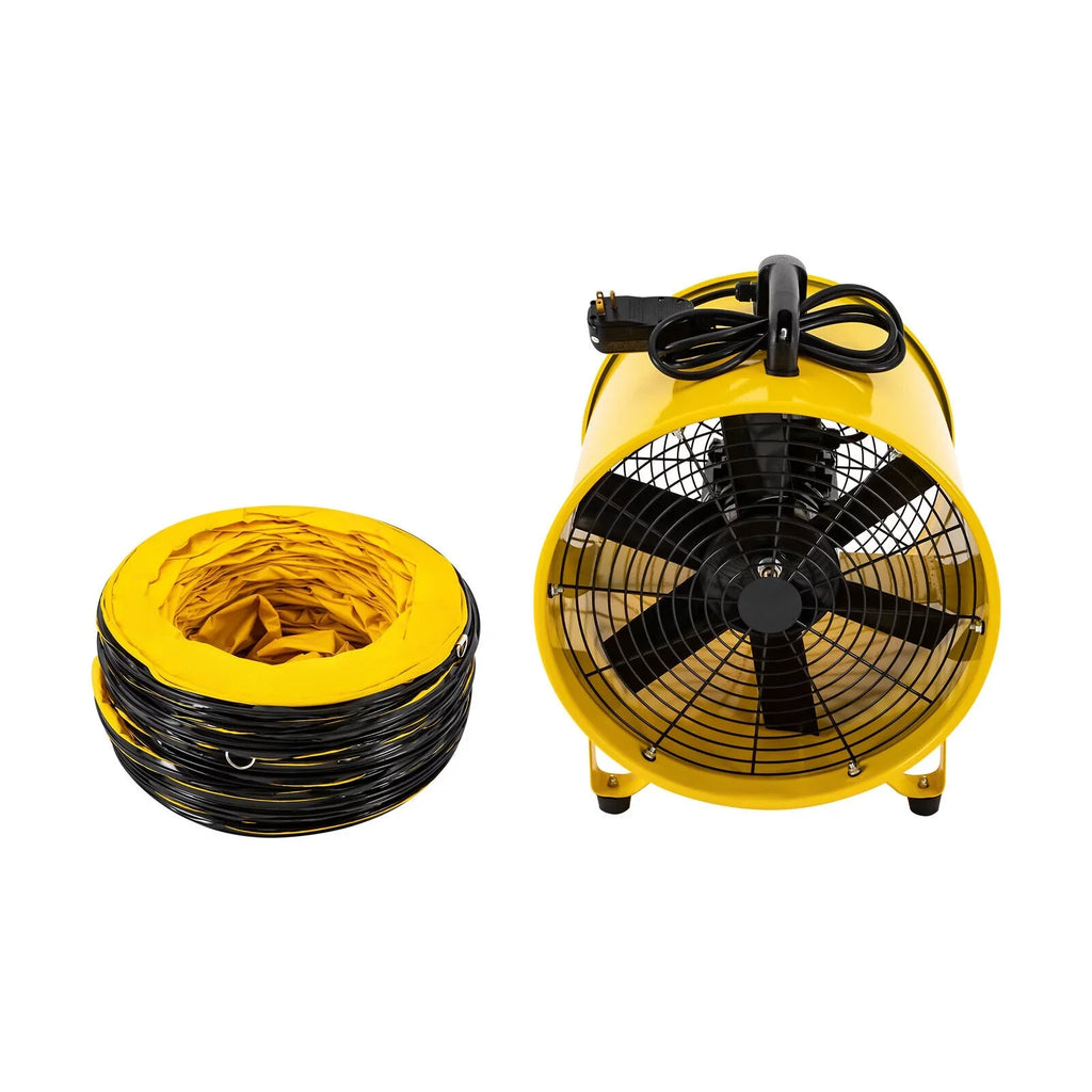 Blower Portable Noise Exhaust High-Velocity 2160 Extractor 32.8ft Hose, and Job for Low & Home Duct 1100W Utility Fume 3178 CFM with Fan 16-Inches Ventilator, Site
