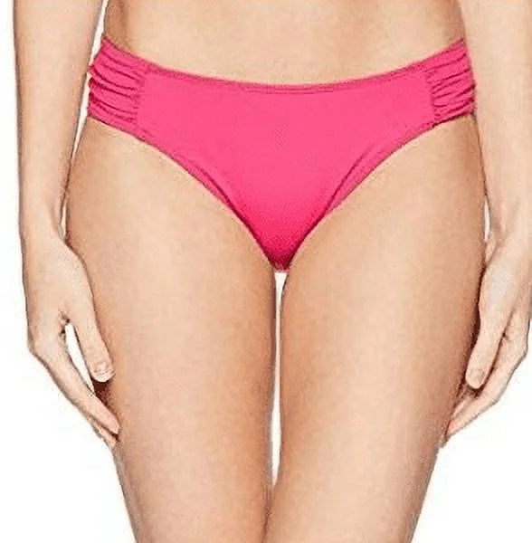 Ralph US Side Lauren PASSIONFRUIT Tab Shirred Hipster Swim Bottom, 16
