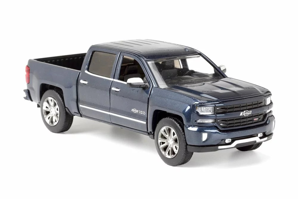 Scale Model 1/27 Steel (Centennial - Blue Pick-Up 79353BU 2018 Truck Motor Toy - Max Car Silverado Diecast Edition), Chevy