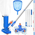 Vacuum 4 Tub Pool for Section Above 60" Spa Skimmer Ground Poles Pool Net, Jet Upgraded Swimming with Fountains Pond Hot of Pool Cleaner Handheld Pool Portable Cleaner Pool Kit, Cleaner Vacuum