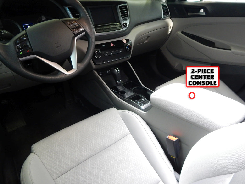 Hyundai Tucson Hand Auto Red Center (Without Anti-Rattle 2 Console Compatible Inserts Vehicle 2016-2019 Black Set Brake) Piece with Organizer Hound Stacking