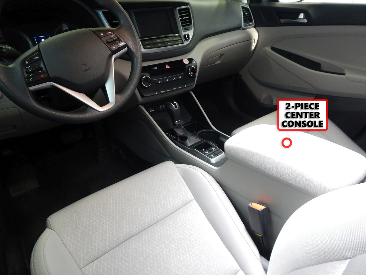 Hyundai Tucson Hand Auto Red Center (Without Anti-Rattle 2 Console Compatible Inserts Vehicle 2016-2019 Black Set Brake) Piece with Organizer Hound Stacking