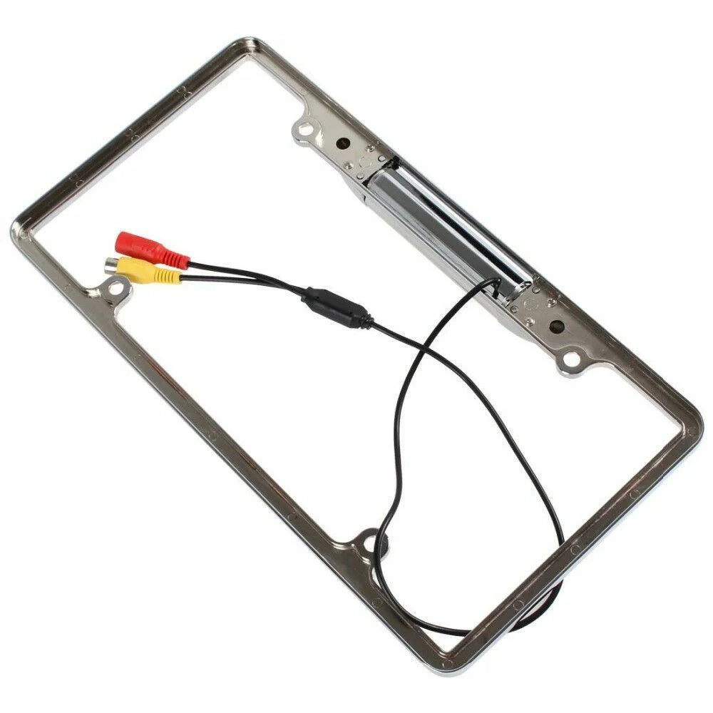 Vision Backup Camera Frame NEW RearView CMOS Plate Night Car License 12V IR 8 US