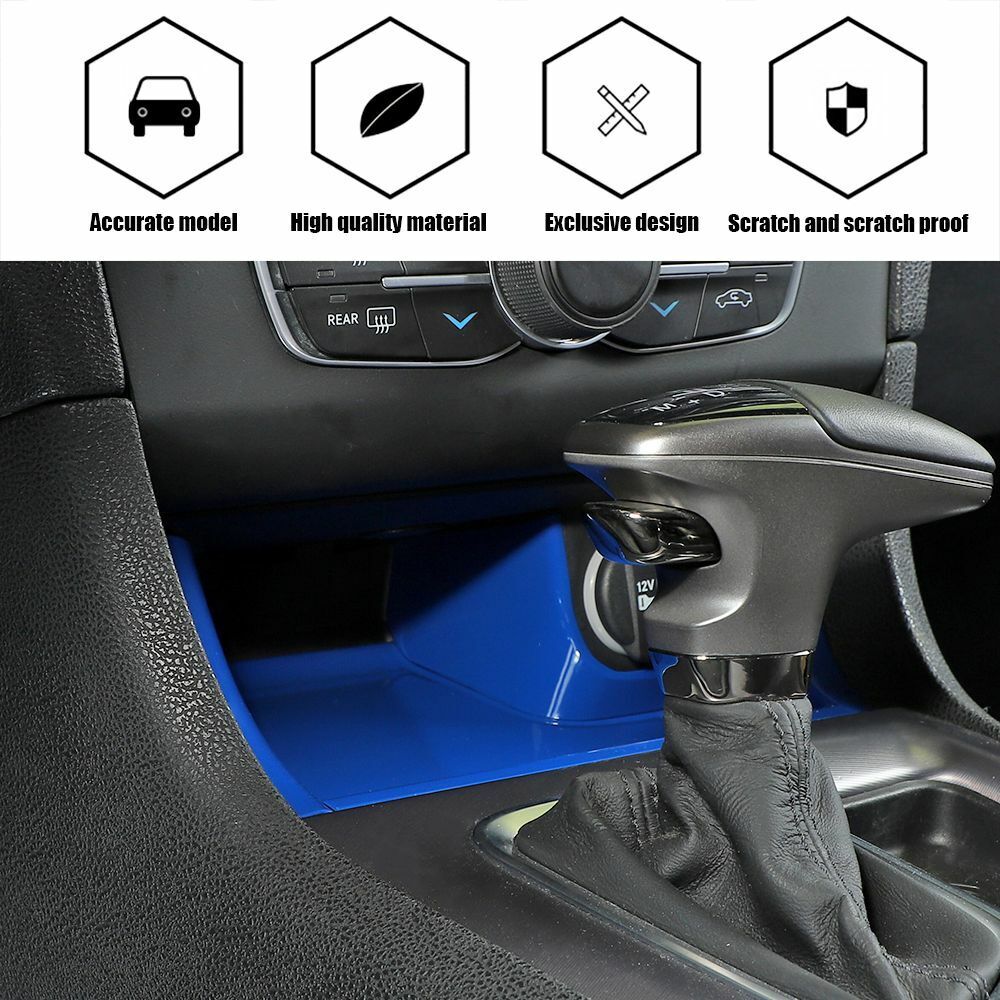 Center Teledu Panel Blue Gear Trim ABS Shift Storage Console