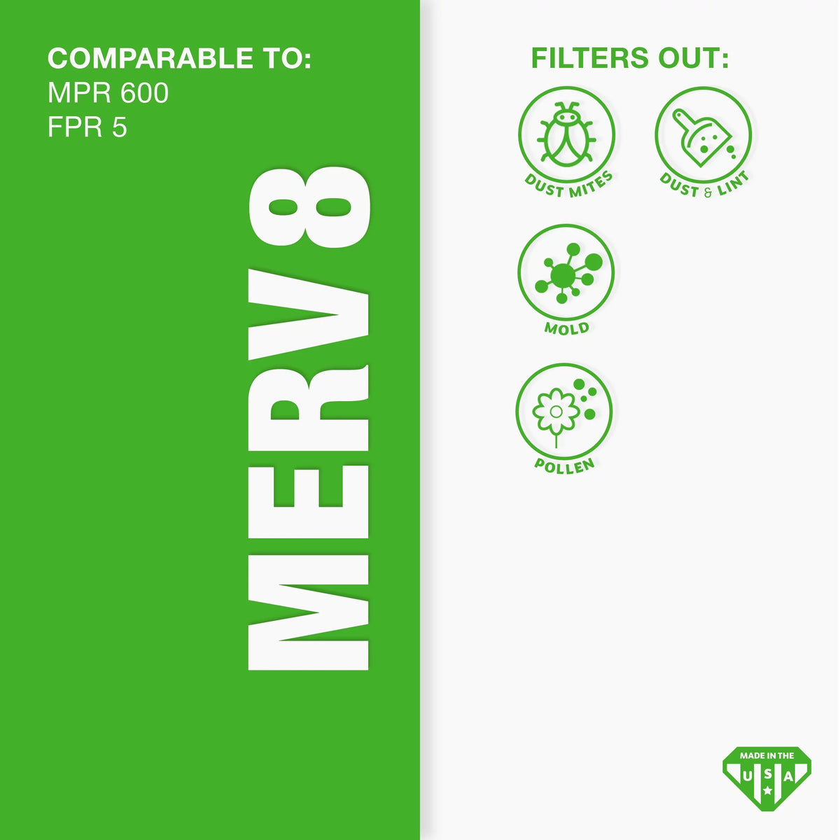 Air 14x18x1 Furnace Pack Air AC Filter, MERV Aerostar 8 6 Pleated Filter,