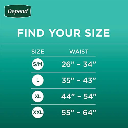 Packaging Disposable, Vary for (Formerly Incontinence May Grey, Depend Fit-Flex), Men Adult Extra-Large, Maximum, Underwear Depend 26 Count, Fresh Protection