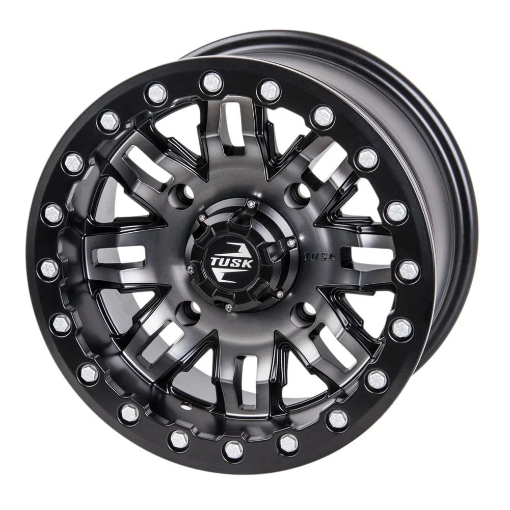 Wheel Teton Pack) (4 + RMAX Gun R-Spec Wolverine Tusk 4.0 2022 14x7 4 Beadlock 3.0 1000 YAMAHA 4/156 For Metal/Black