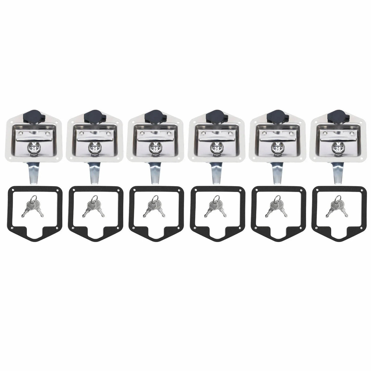 of Stainless Set Steel Keys Latch T-handle 6 Door Lock 12 Box RV w/ Tool Folding