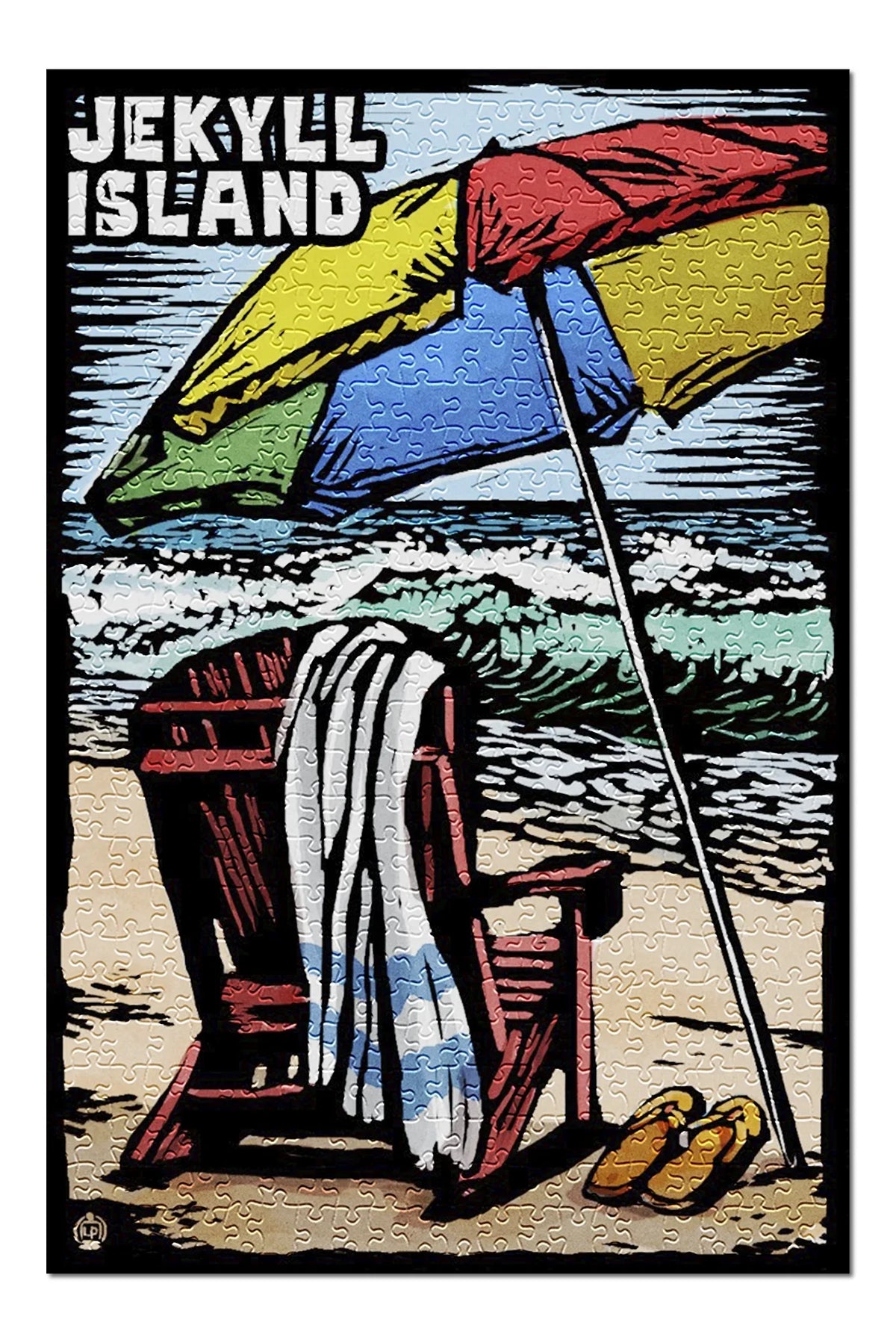 (19x27 Adults Made for Beach Scratchboard Island, USA) Georgia, Premium Jigsaw Piece 500 inches, and Family, Jekyll Chair, in Puzzle