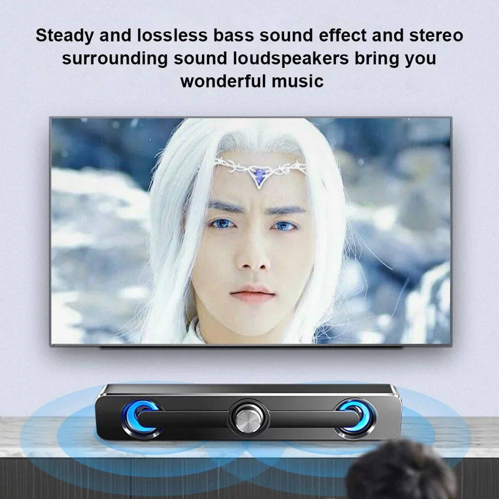 V-111 Stereo Subwoofer Sound USB SADA Phone Speaker Tablet Box Bar Speaker Laptop for MP3 Surround Wired MP4 Powerful Computer Bass PC