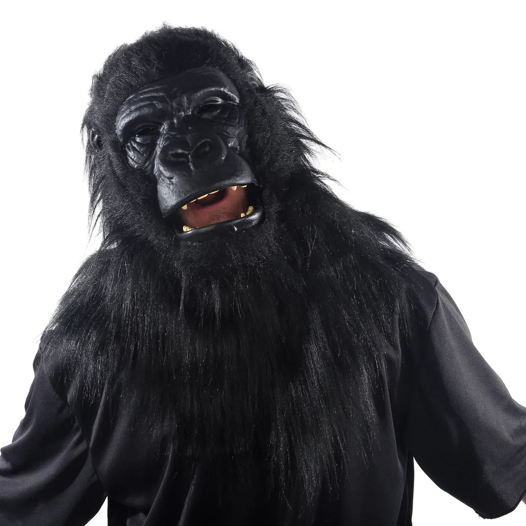 Mask Jaw-Motion To With Way Halloween Gorilla, Adult Celebrate Fur,