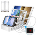 iPhone Organizer Multiple Charging Fast for for Apple, with USB Cell Android 6 Samsung, Dock Phone, Charging Phone Station USB Devices Ports -