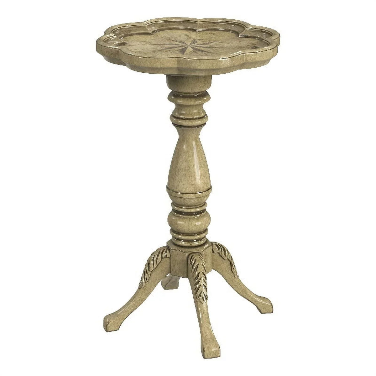 Scalloped Beige Accent Whitman Specialty Butler Table Edge Antique