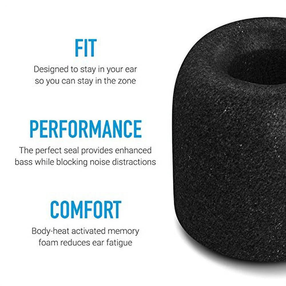 5.00 MIE2, Comfortable Momentum Memory Noise Earbud Replacement and Tips, Pairs) Premium IE Fit(Large,3 for Isolation Earphone Cancelling CX Tips Foam Secure Comply 800 Sennheiser S, 7.00BT, HD1 3.00,