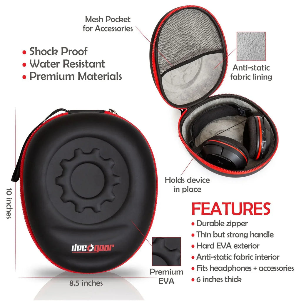 Deco Noise-Canceling Headphones the Case WHCH710N Bundle for with Wireless Headphones Stand Sony Gear WH-CH710N (Black) Model Headphone and