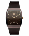 Brown Design Men's Danish Steel Watch Dial Stainless Leather Rectangle IQ17Q900