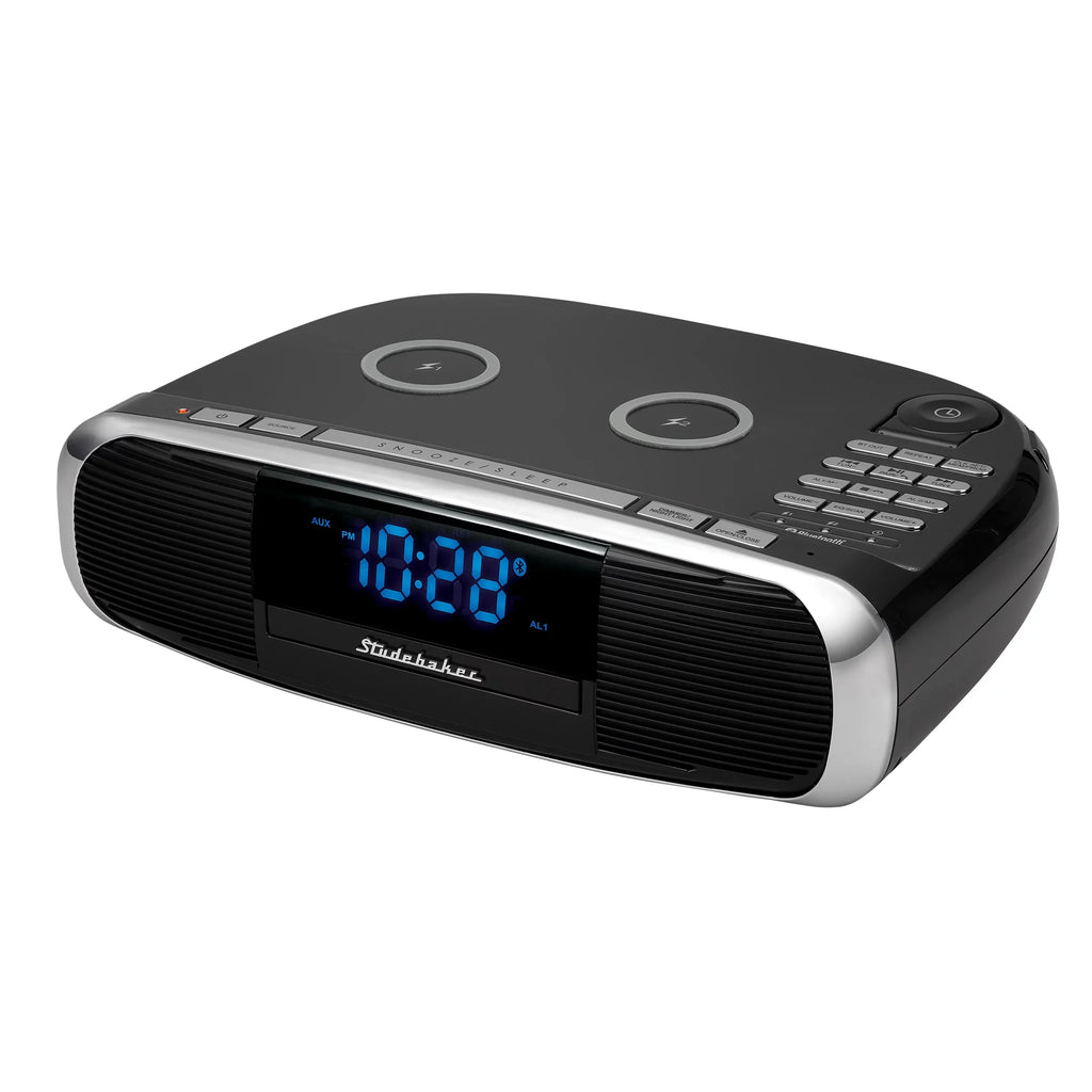 Wireless Radio, Workstaton and Music FM Station HiFi with Studebaker Charging CD, System Qi